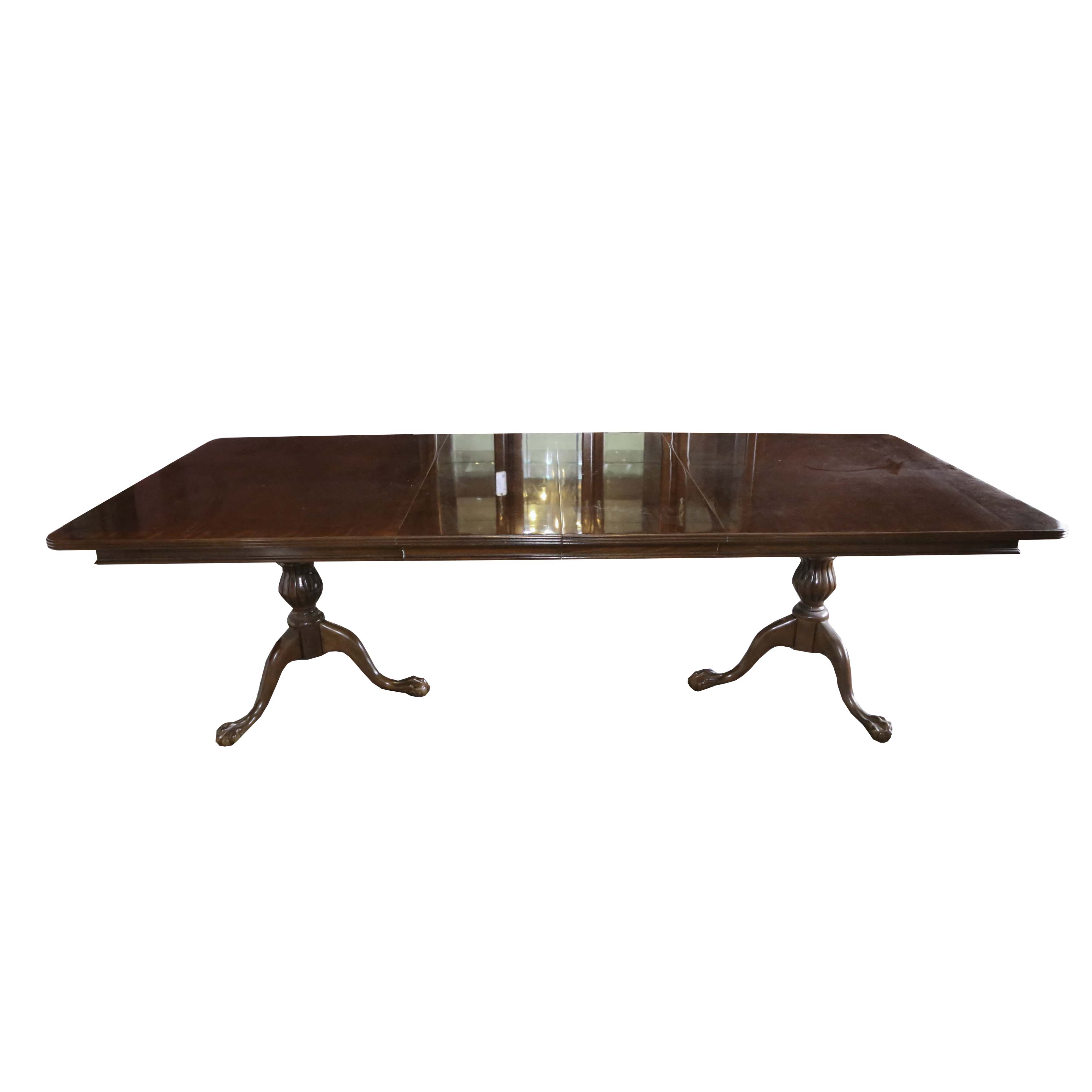 Chippendale Style Double-Pedestal Dining Table