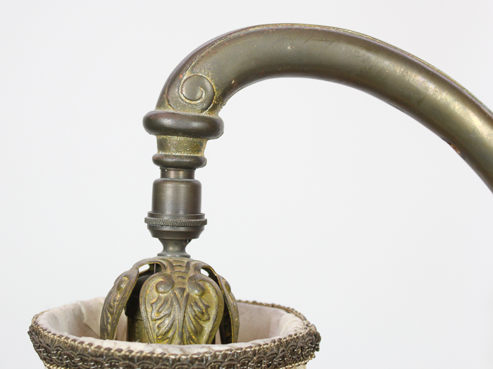 Vintage Brass and Jadeite Floor Lamp