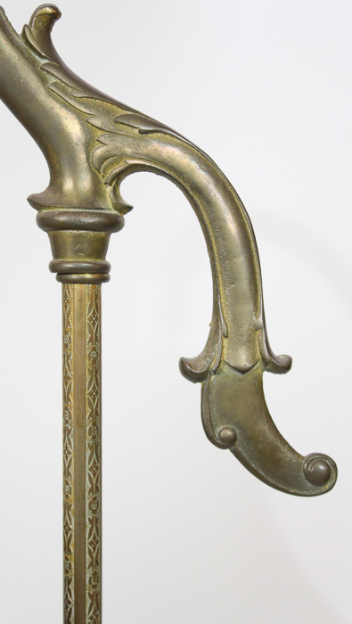 Vintage Brass and Jadeite Floor Lamp