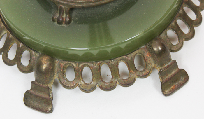 Vintage Brass and Jadeite Floor Lamp