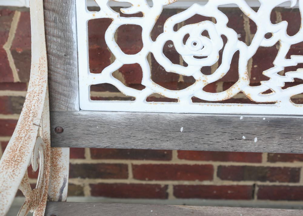 Cast Metal Patio Bench