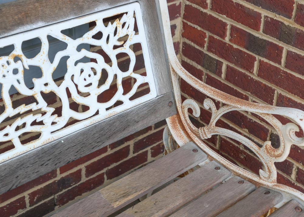 Cast Metal Patio Bench