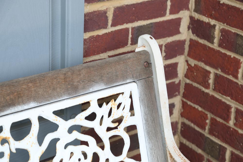 Cast Metal Patio Bench