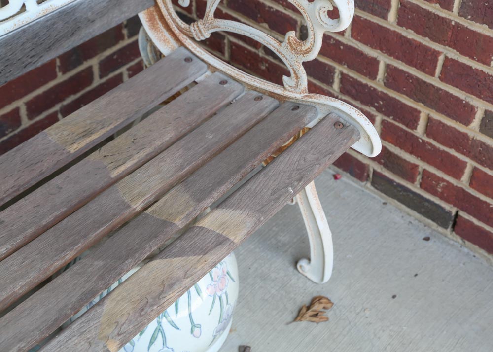 Cast Metal Patio Bench