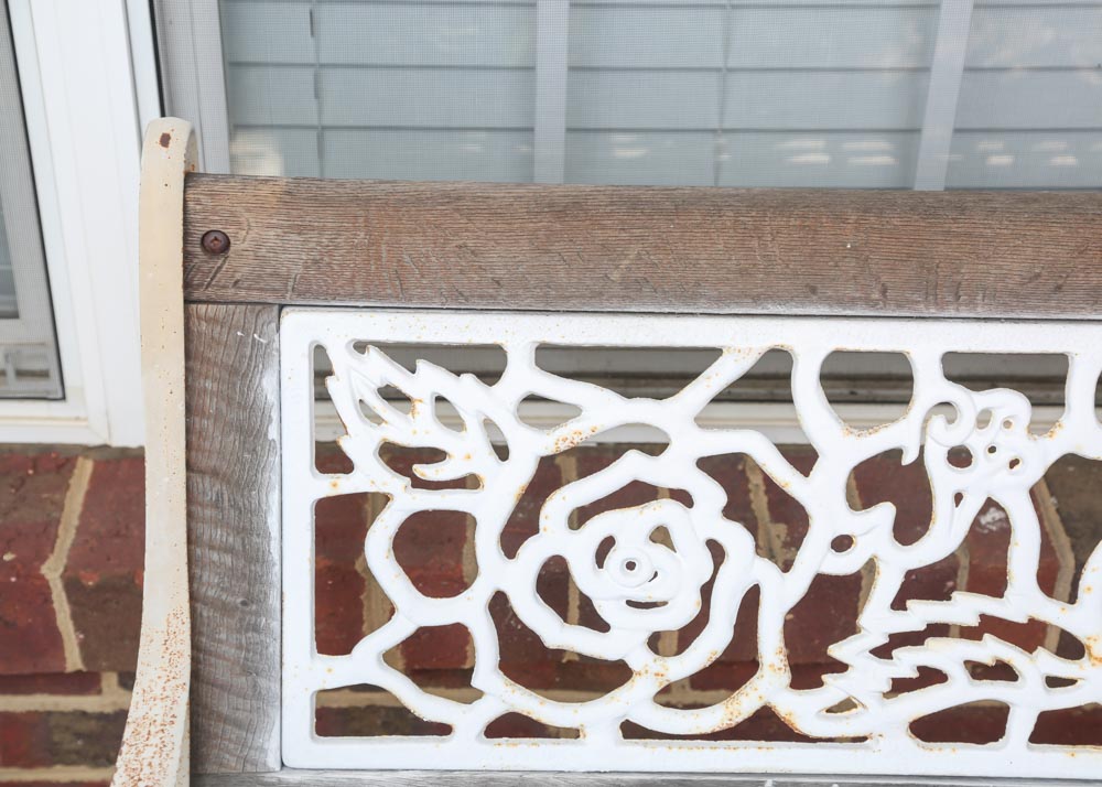 Cast Metal Patio Bench