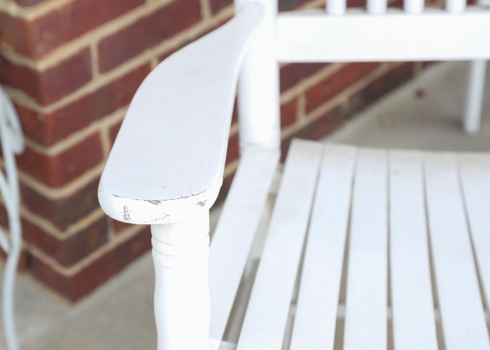 Spindle-Back Rocking Chairs in White Paint