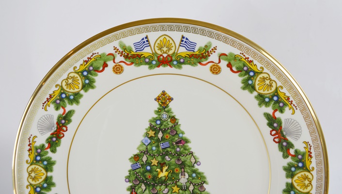 Lenox 2012 Greece Christmas Trees Around The World Collector Plate