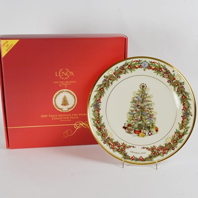Lenox 2009 Denmark Christmas Trees Around The World Collector Plate