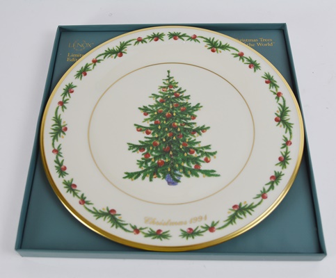 Lenox 1991 Germany Christmas Trees Around The World Collector Plate