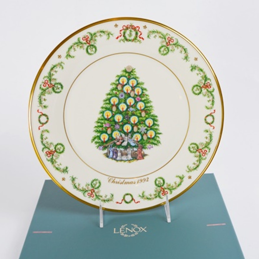 Lenox 1992 France Christmas Trees Around The World Collector Plate