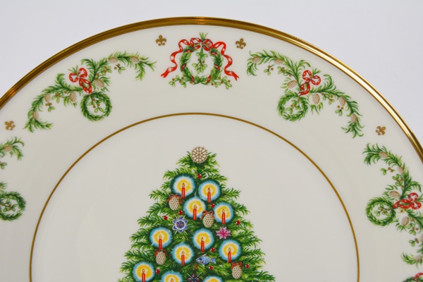 Lenox 1992 France Christmas Trees Around The World Collector Plate