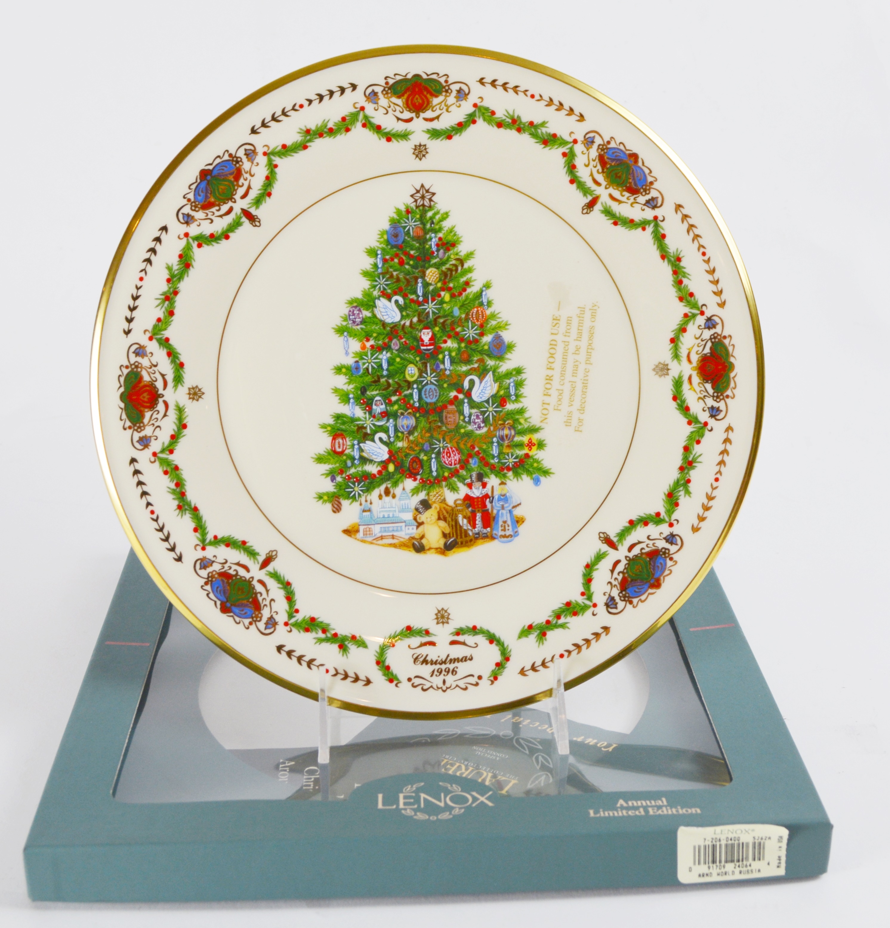 Lenox 1996 Russia Christmas Trees Around The World Collector Plate