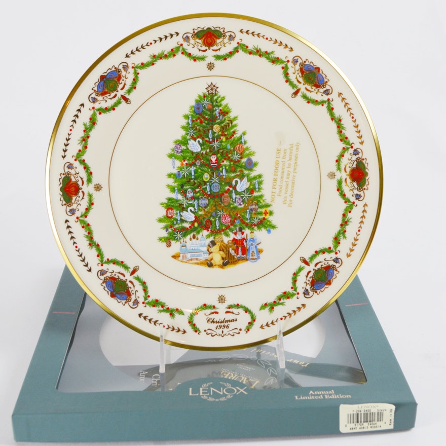 Lenox 1996 Russia Christmas Trees Around The World Collector Plate
