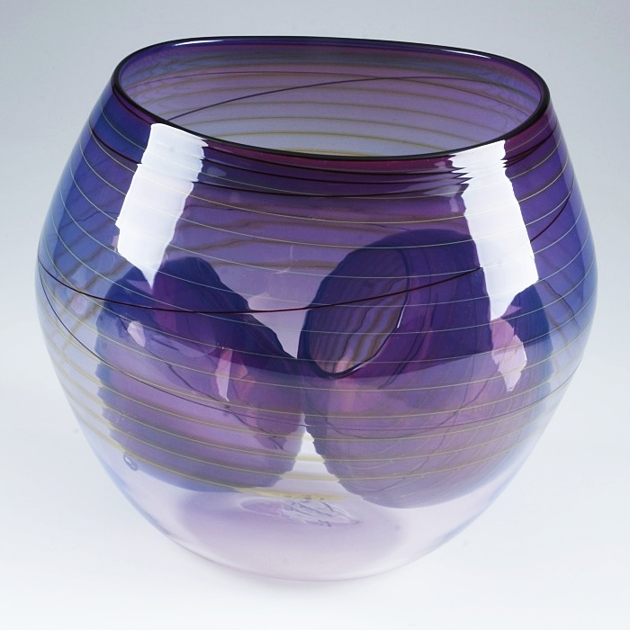 Dale Chihuly Art Glass "Royal Violet Basket Set"