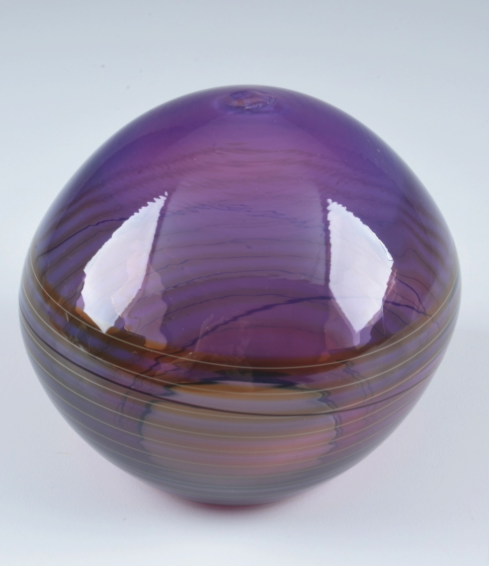 Dale Chihuly Art Glass "Royal Violet Basket Set"