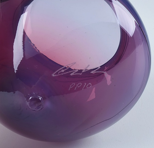 Dale Chihuly Art Glass "Royal Violet Basket Set"