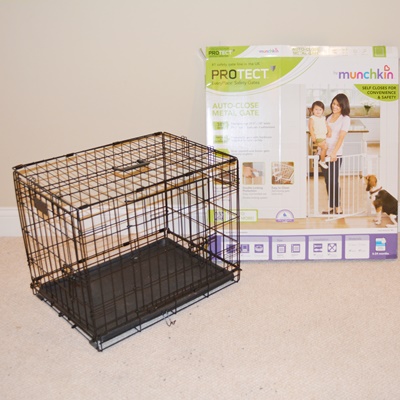 Dog Crate and Munchkin Gate