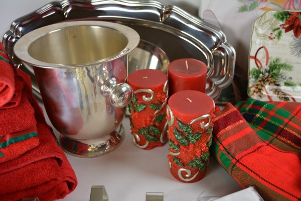 Christmas Linens, Entertaining Items and Other Decor Items