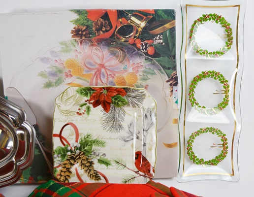 Christmas Linens, Entertaining Items and Other Decor Items