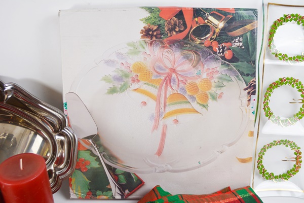 Christmas Linens, Entertaining Items and Other Decor Items