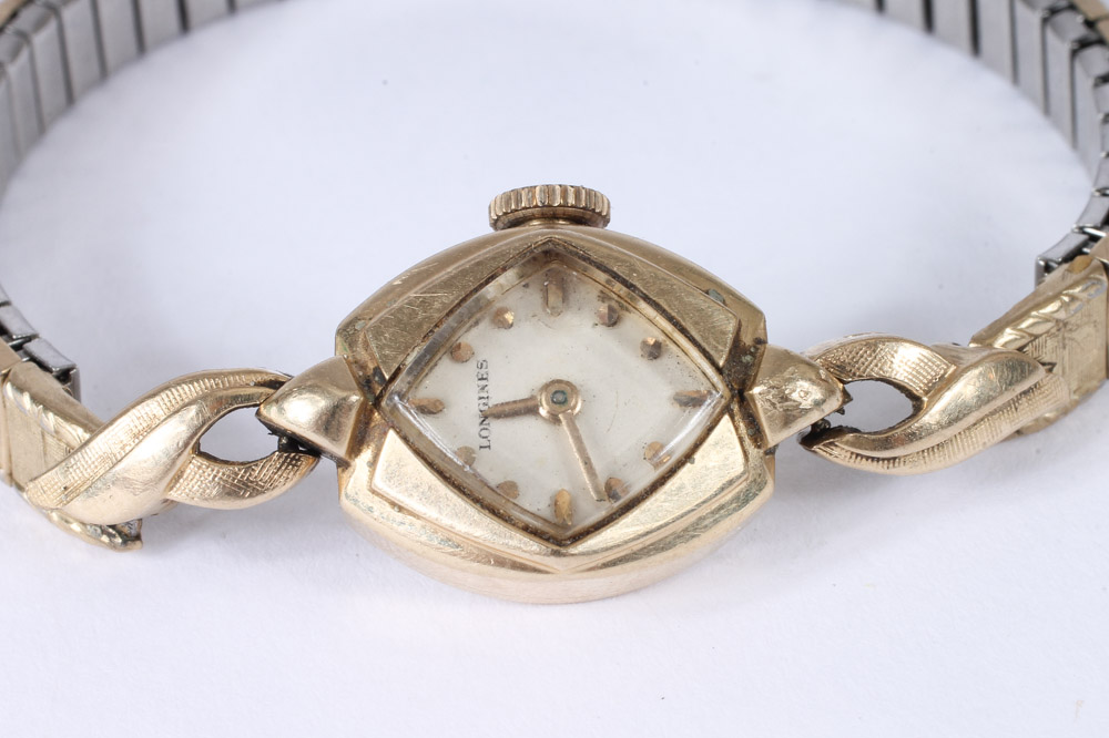 14K Gold Longines Watch on Gold-Filled Band