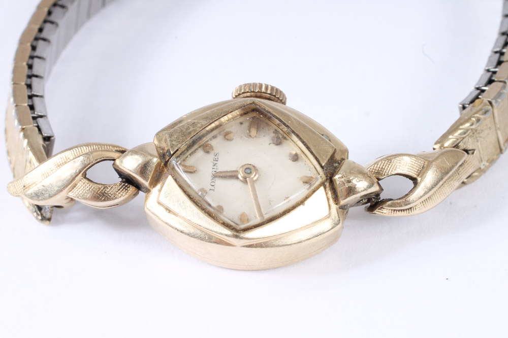14K Gold Longines Watch on Gold-Filled Band