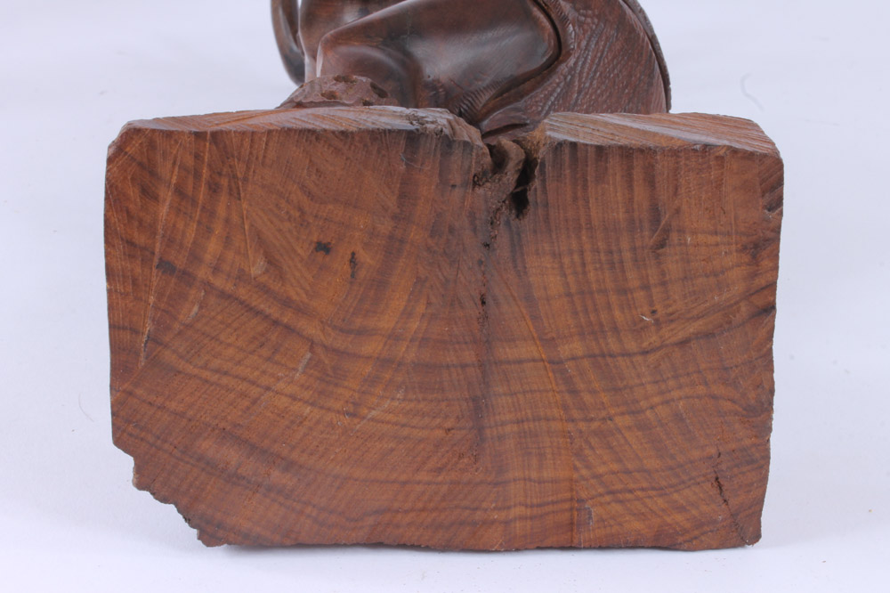 Mexican Yaqui Deer Dancer Figure With Carved Cactus