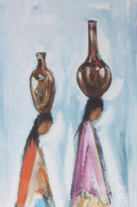 De Grazia Signed Offset Lithographs "Water Maidens" and "Saguaro Harvest"