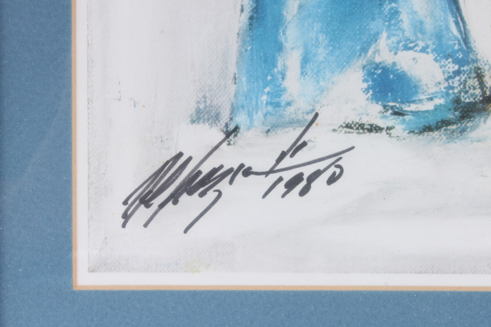 De Grazia Signed Offset Lithographs "Water Maidens" and "Saguaro Harvest"