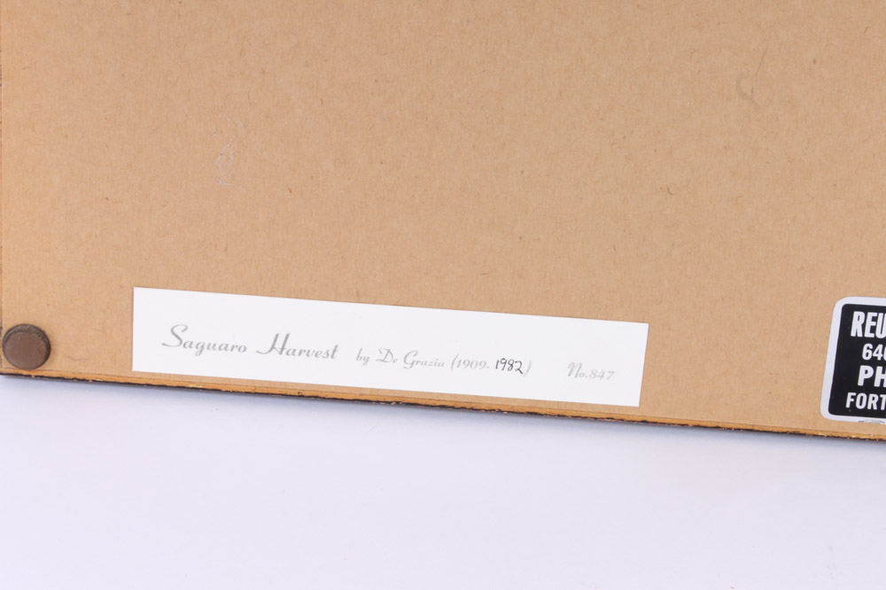 De Grazia Signed Offset Lithographs "Water Maidens" and "Saguaro Harvest"