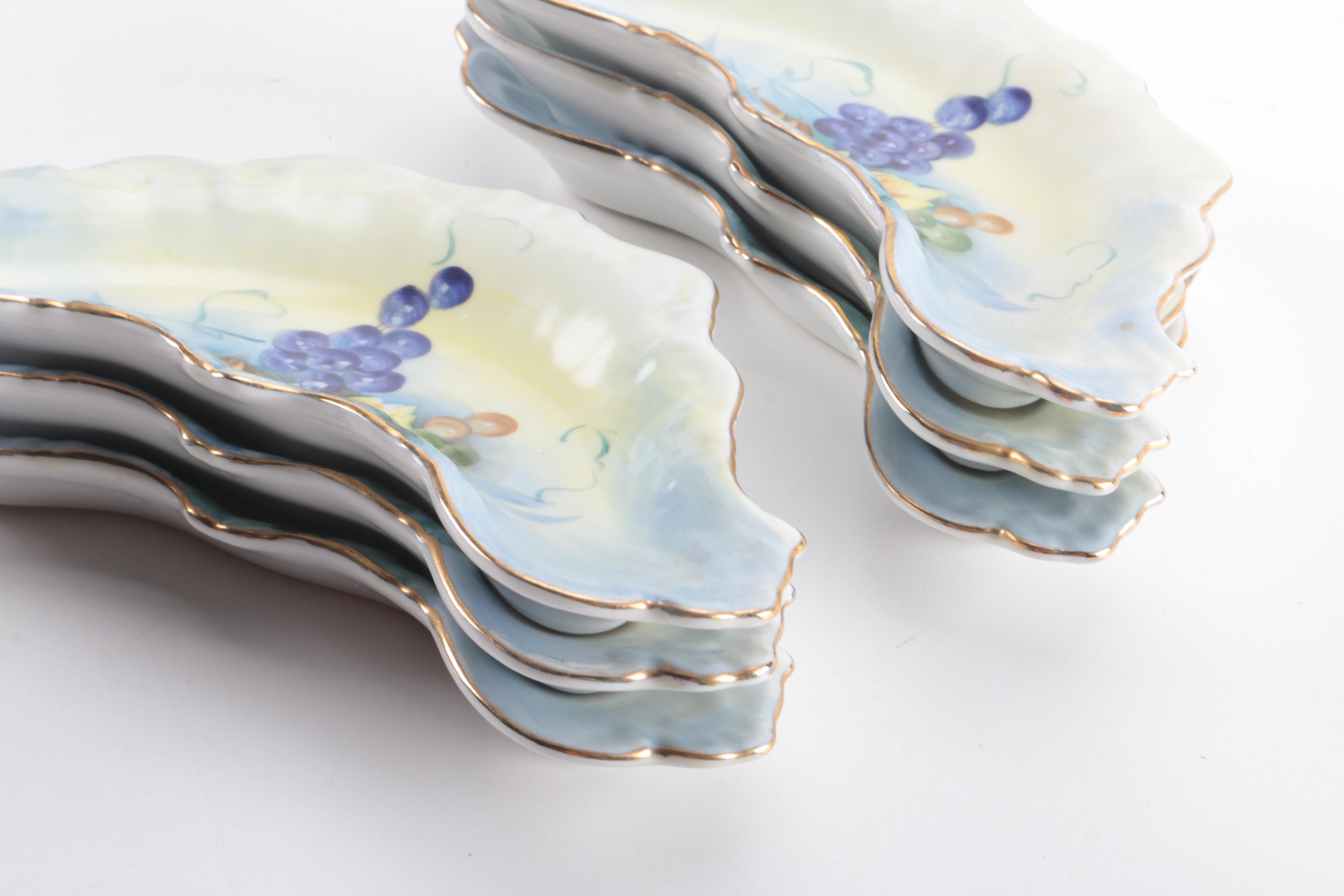 Circa 1950s Lefton China "Festival" Bone Dishes