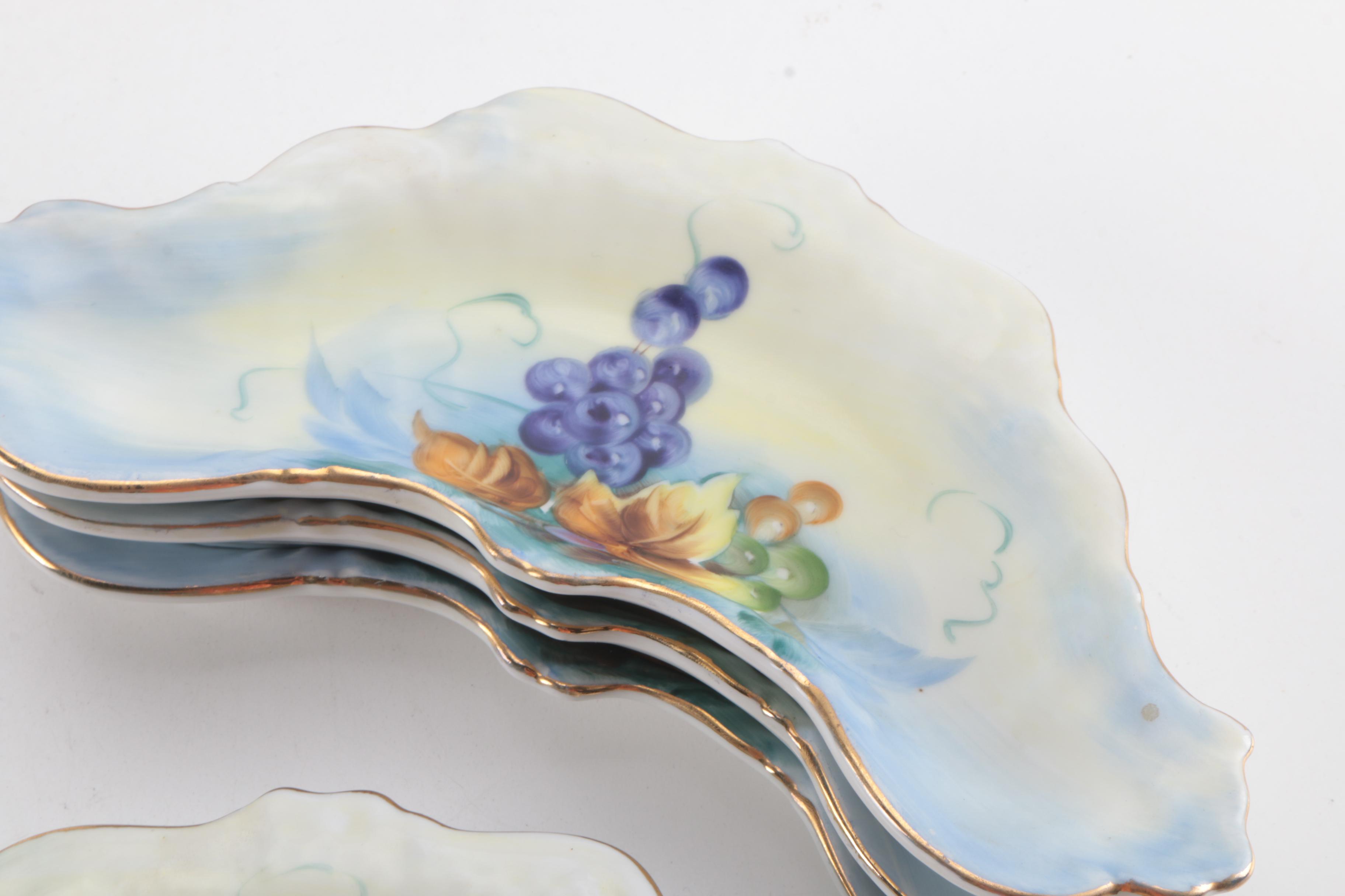 Circa 1950s Lefton China "Festival" Bone Dishes