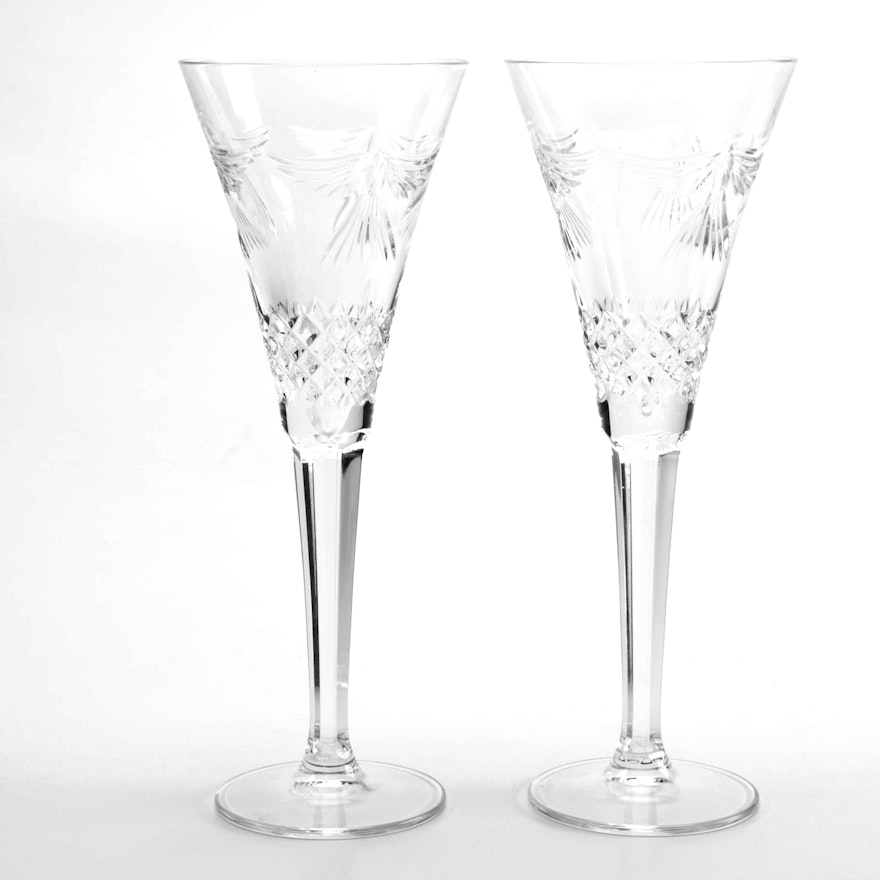 Waterford Crystal "Peace" Toasting Flutes