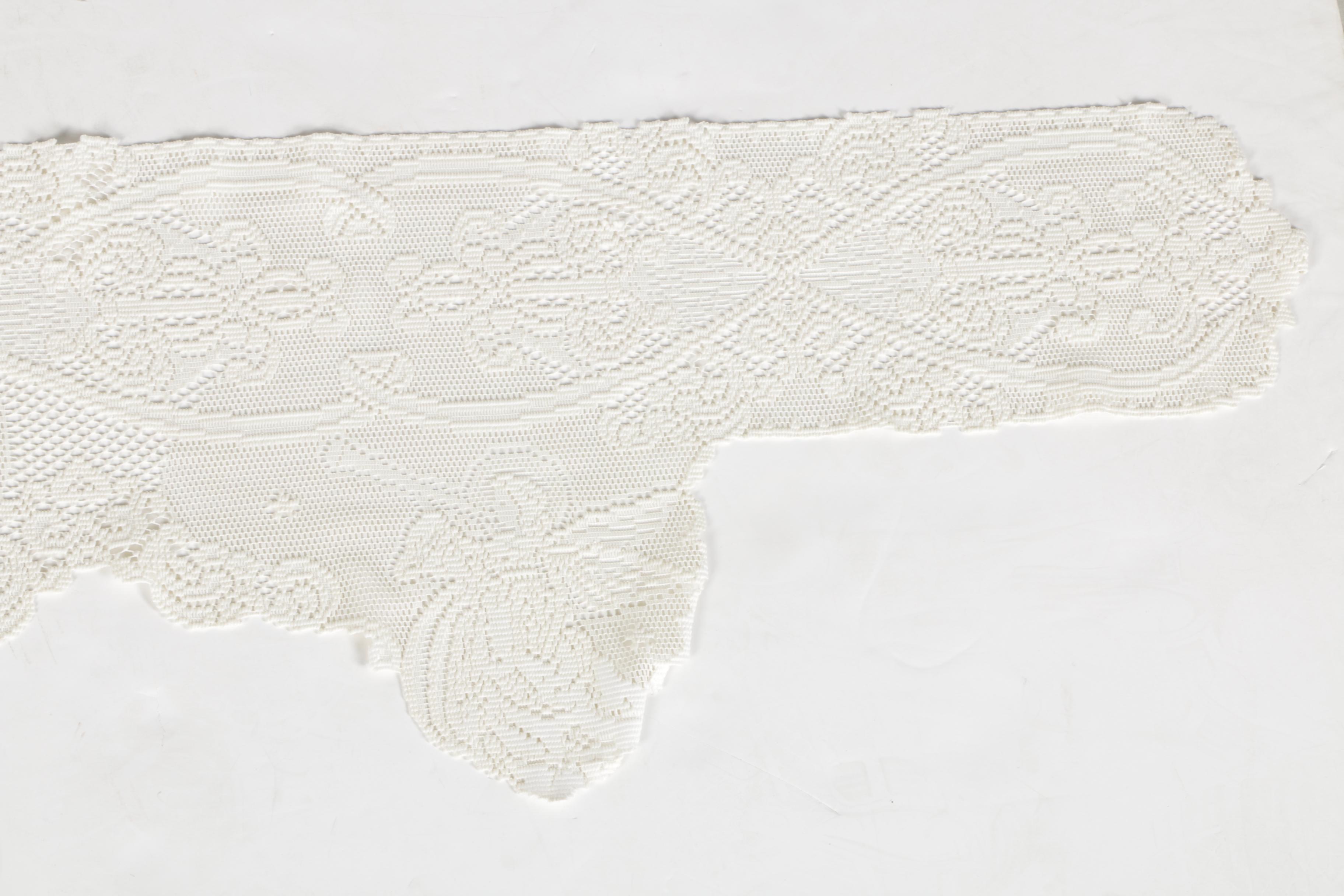 Vintage Lace Table Scarves and Window Valance