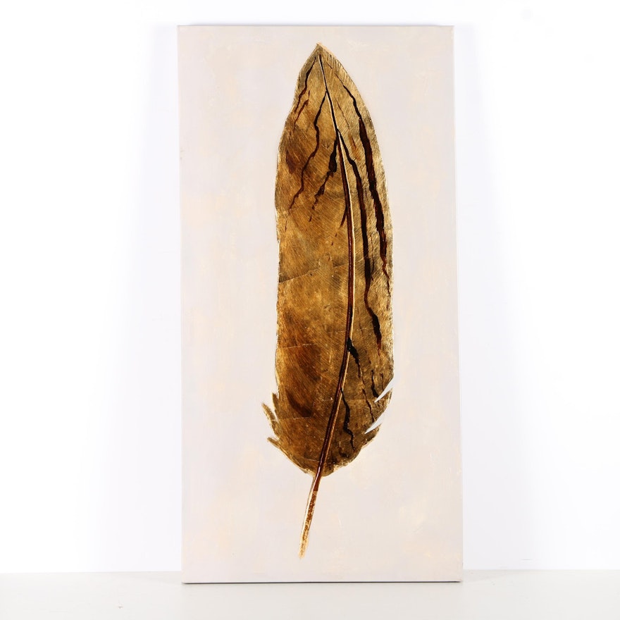 Feather Artwork on Canvas
