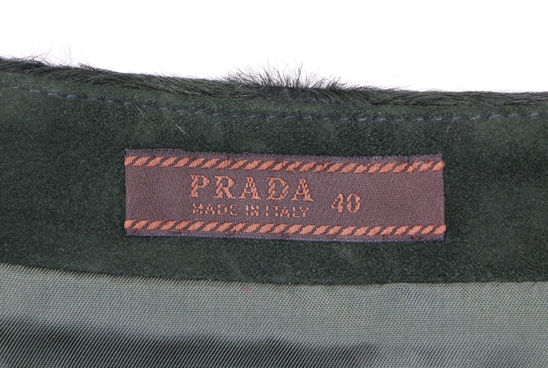 Women's Prada Calf Hair Panel Skirt