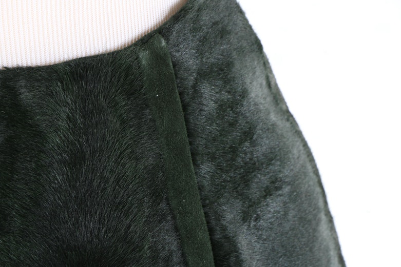 Women's Prada Calf Hair Panel Skirt