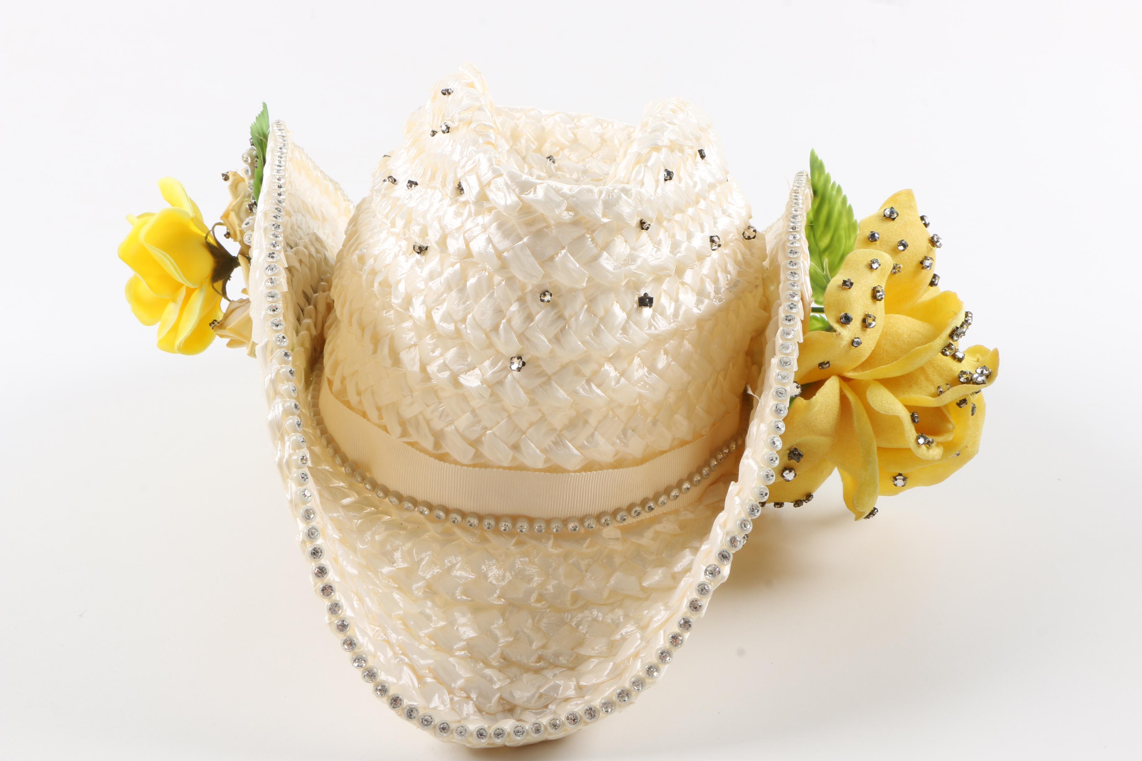 Western Hats Including a Beaver Felt Cowboy Hat