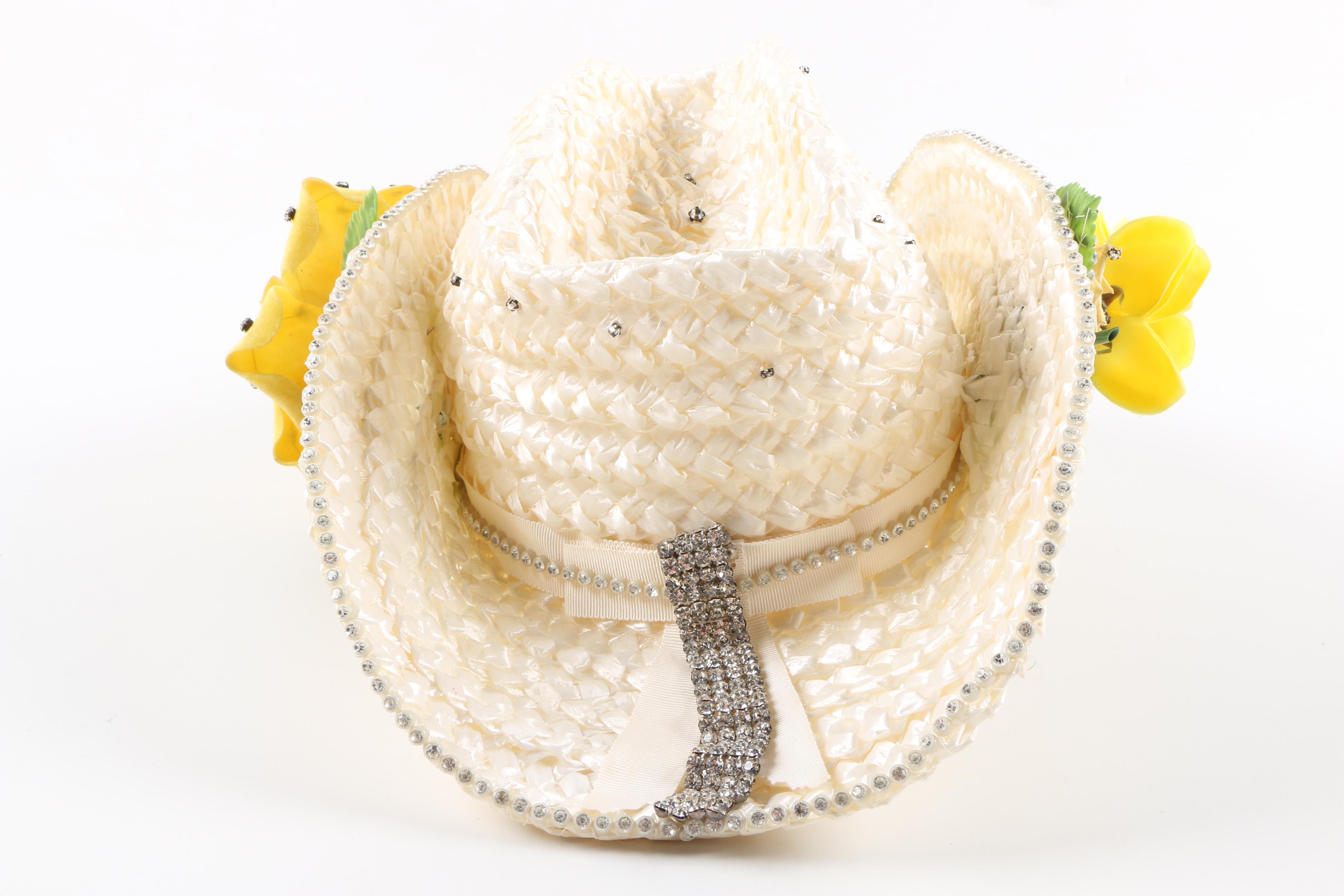 Western Hats Including a Beaver Felt Cowboy Hat