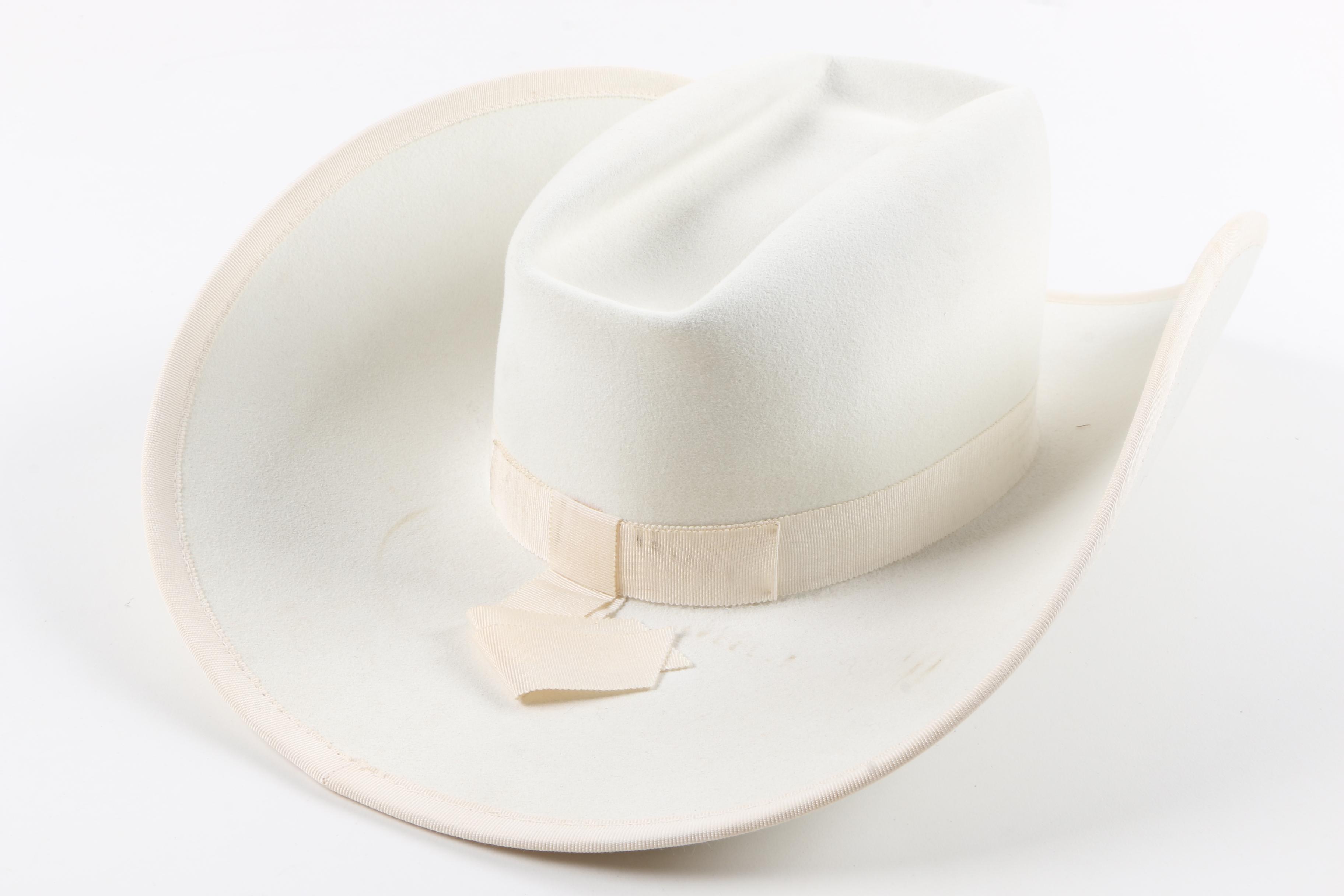 Western Hats Including a Beaver Felt Cowboy Hat