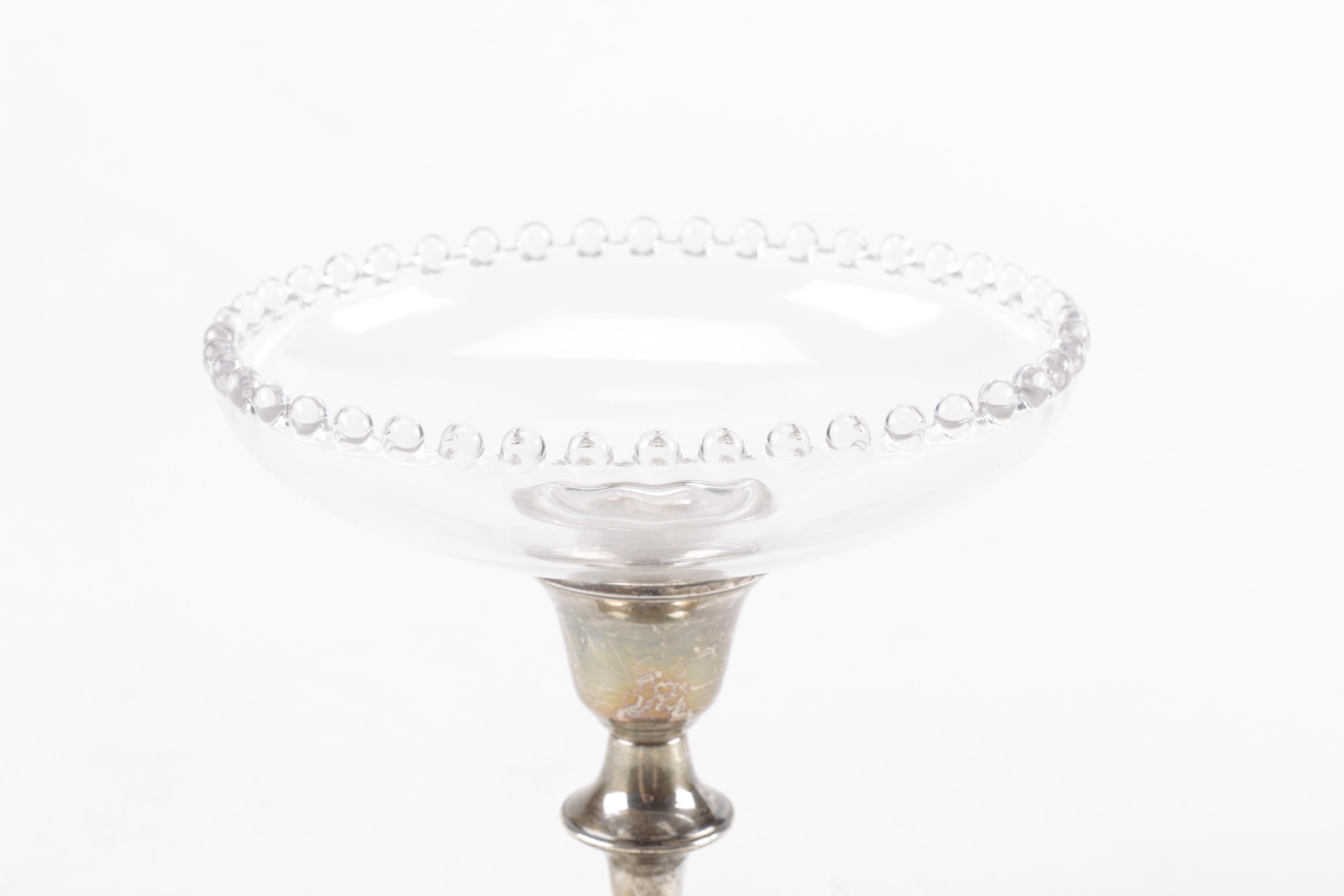 Frank Whiting and Crown Weighted Sterling Candle Holders and Compotes