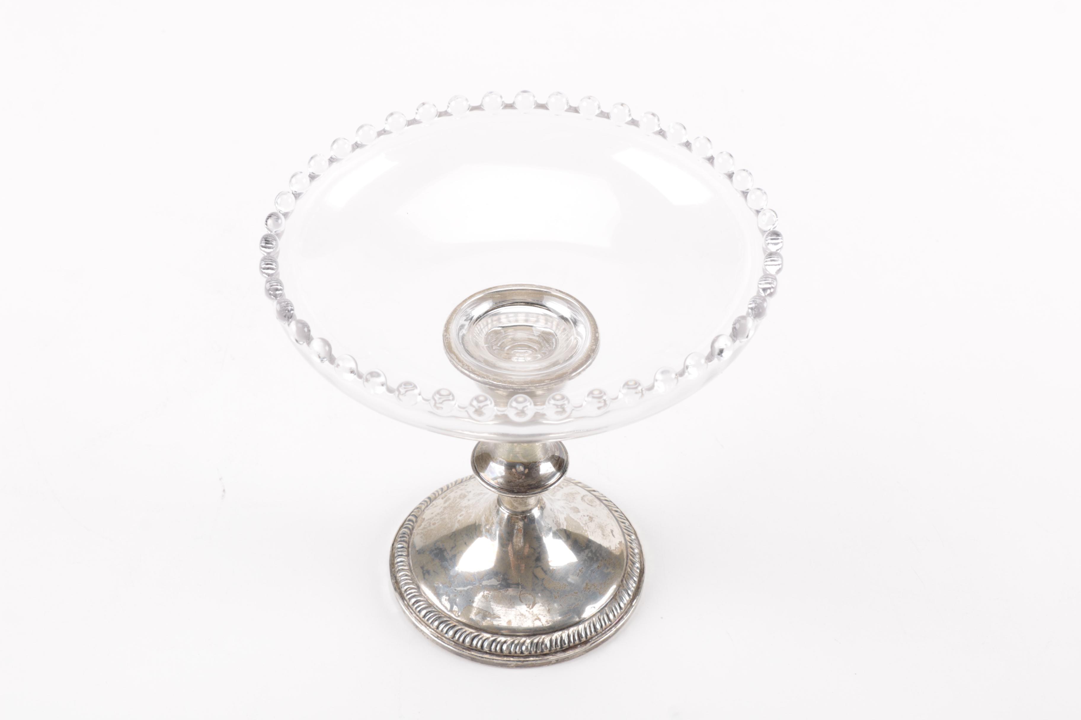 Frank Whiting and Crown Weighted Sterling Candle Holders and Compotes