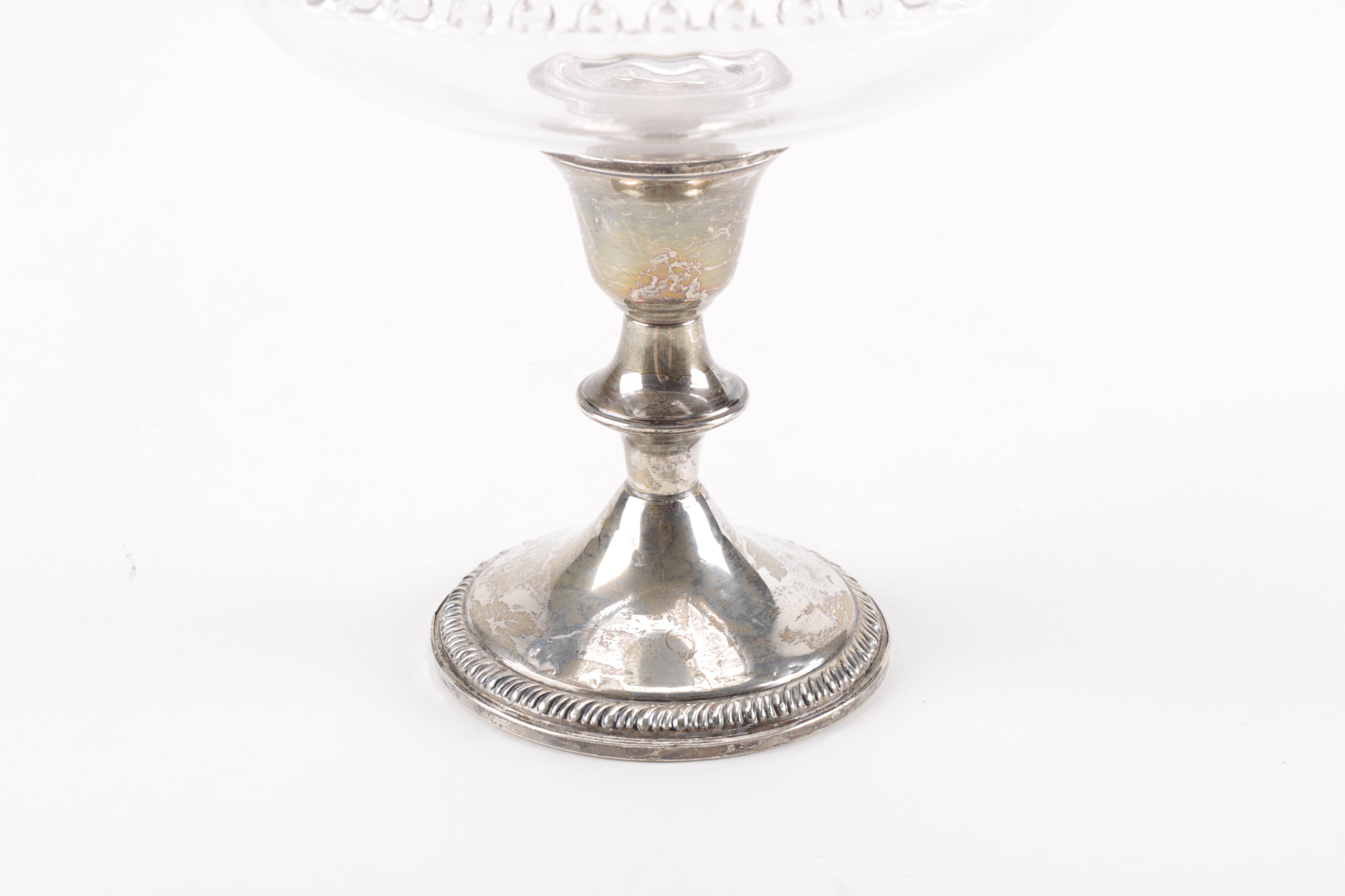 Frank Whiting and Crown Weighted Sterling Candle Holders and Compotes