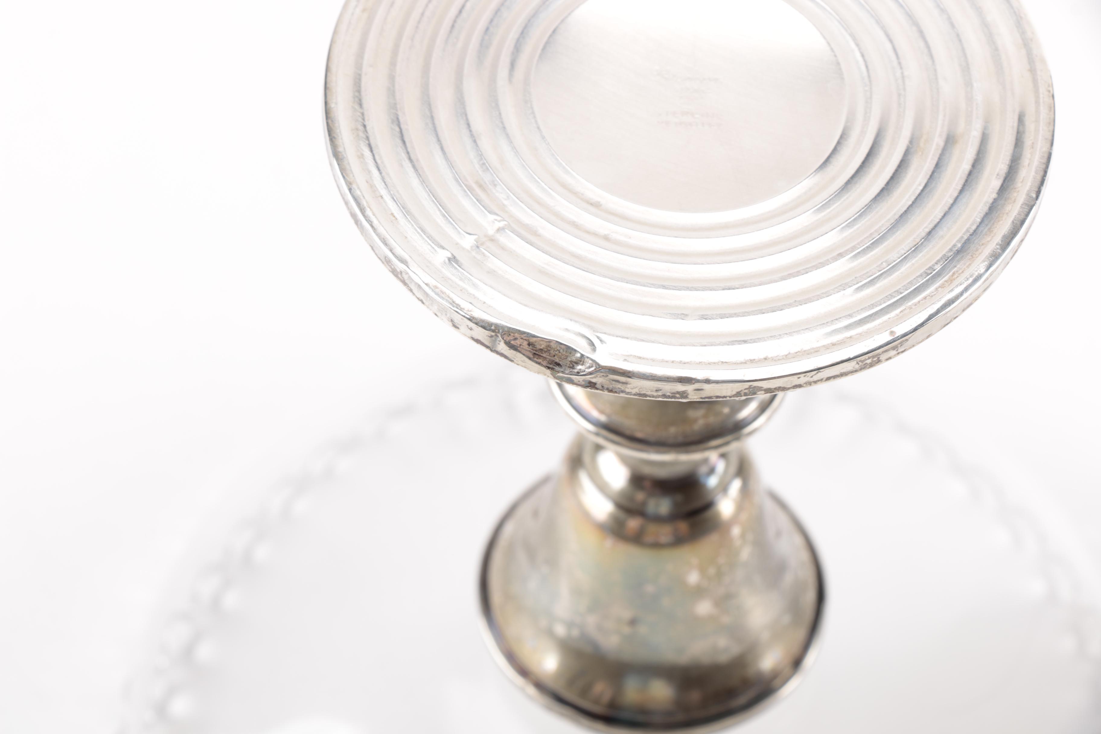 Frank Whiting and Crown Weighted Sterling Candle Holders and Compotes