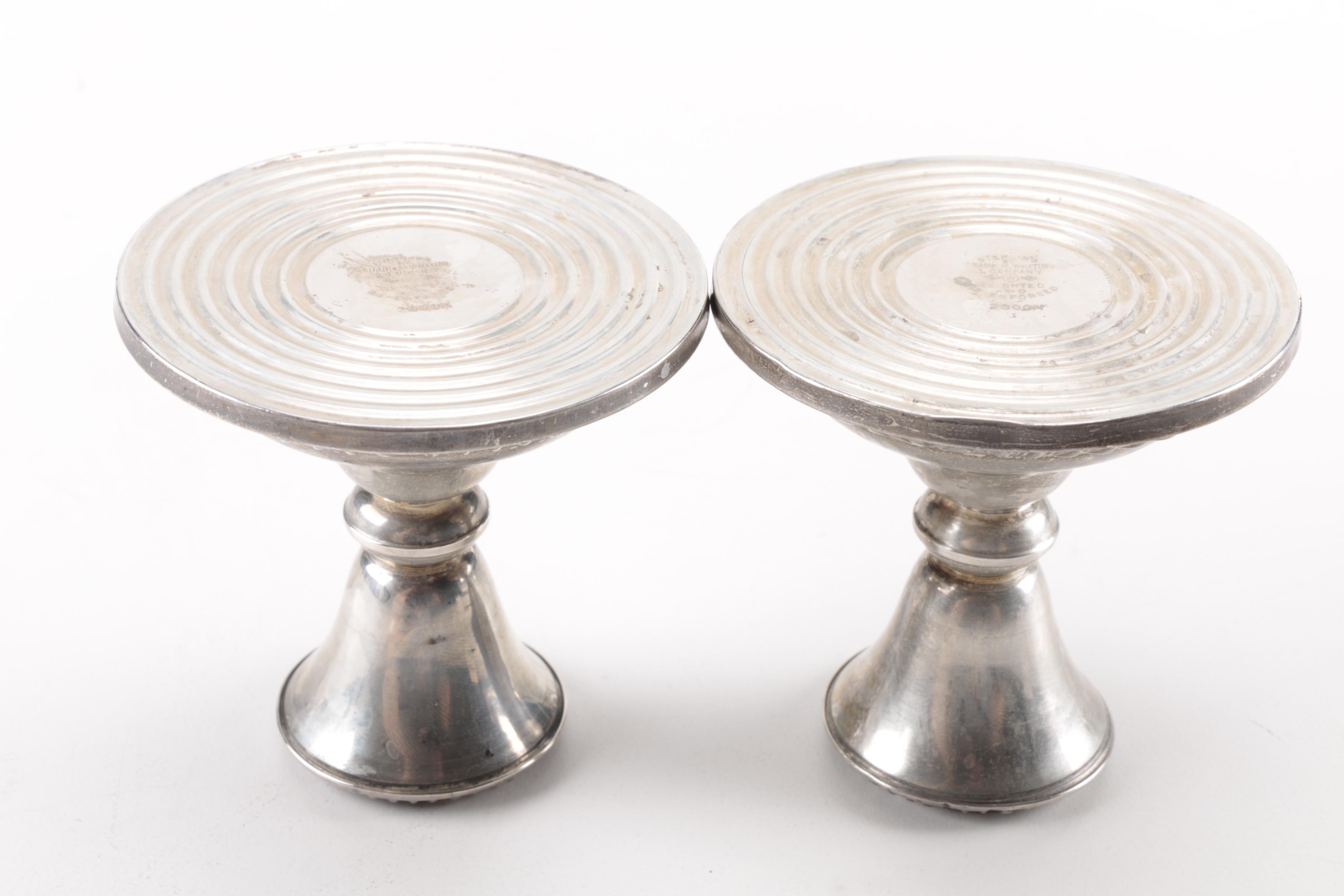 Frank Whiting and Crown Weighted Sterling Candle Holders and Compotes
