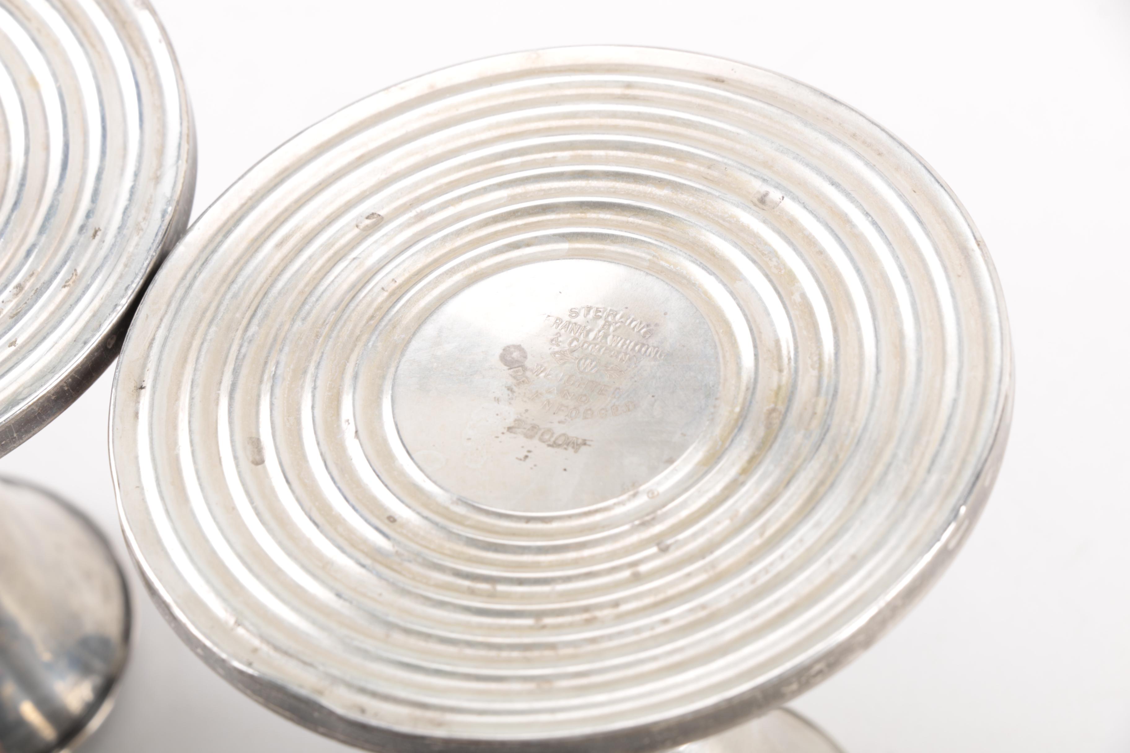 Frank Whiting and Crown Weighted Sterling Candle Holders and Compotes