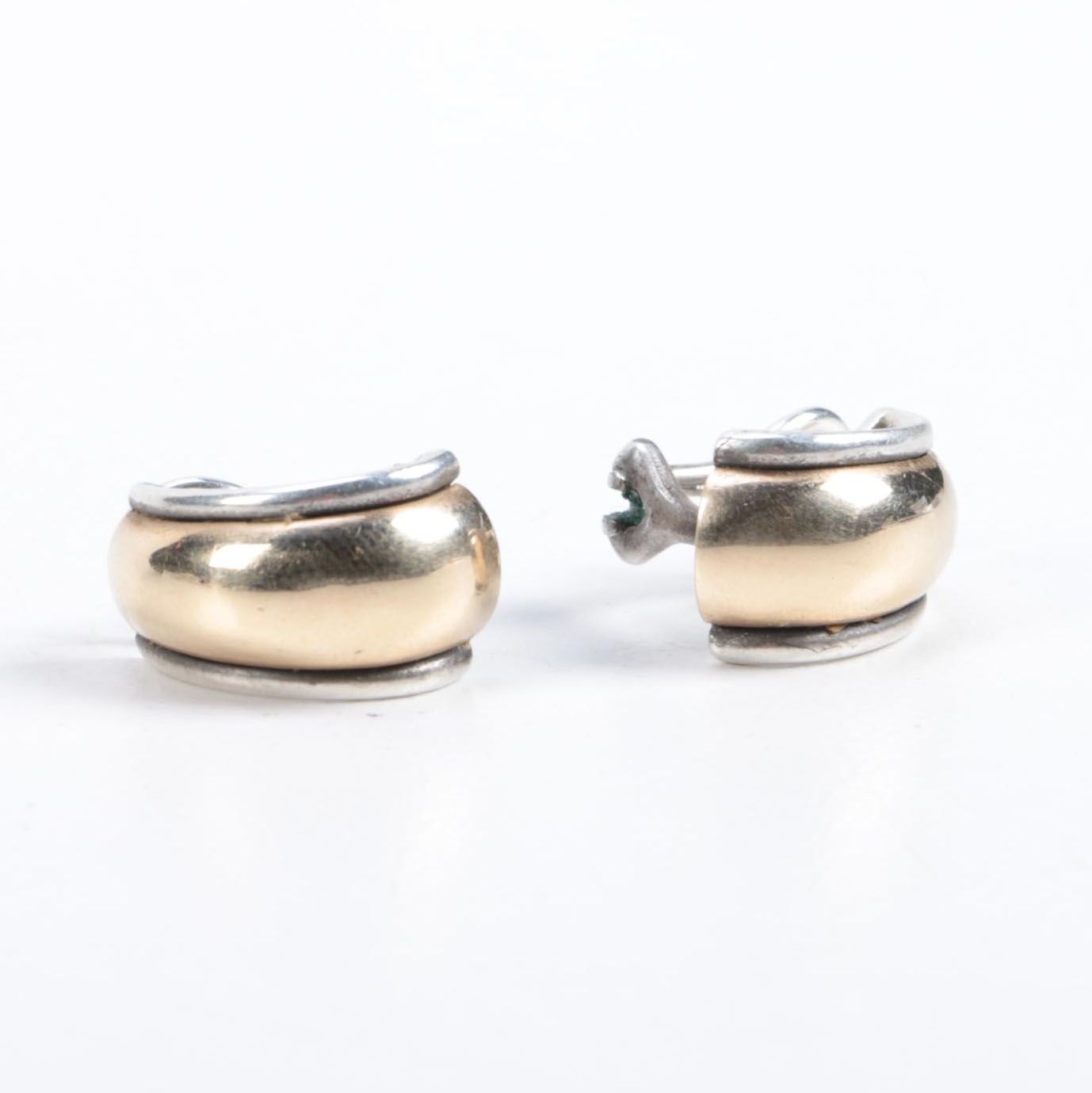 James Avery Sterling Silver Earrings With 14K Gold Accents