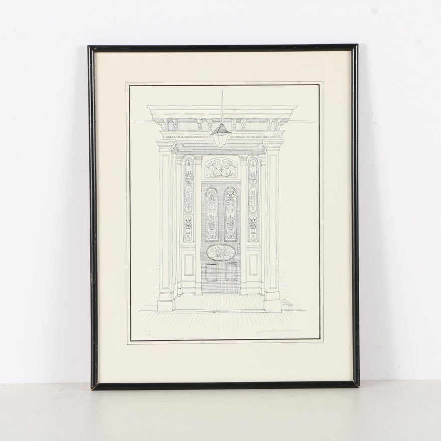 Pat Miller Williams Limited Edition Lithograph of Architectural Feature