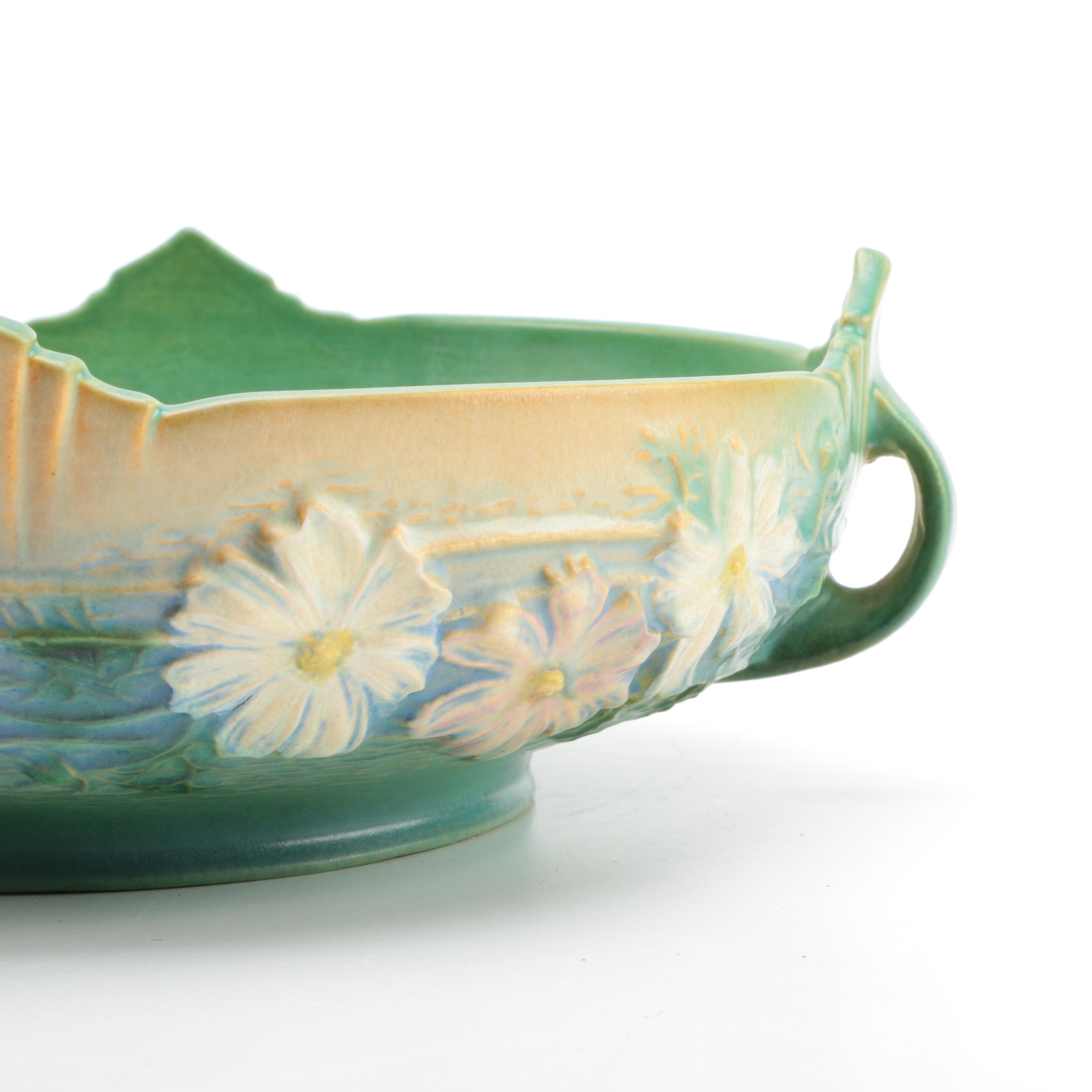 1940s Roseville Pottery "Cosmos" Console Bowl