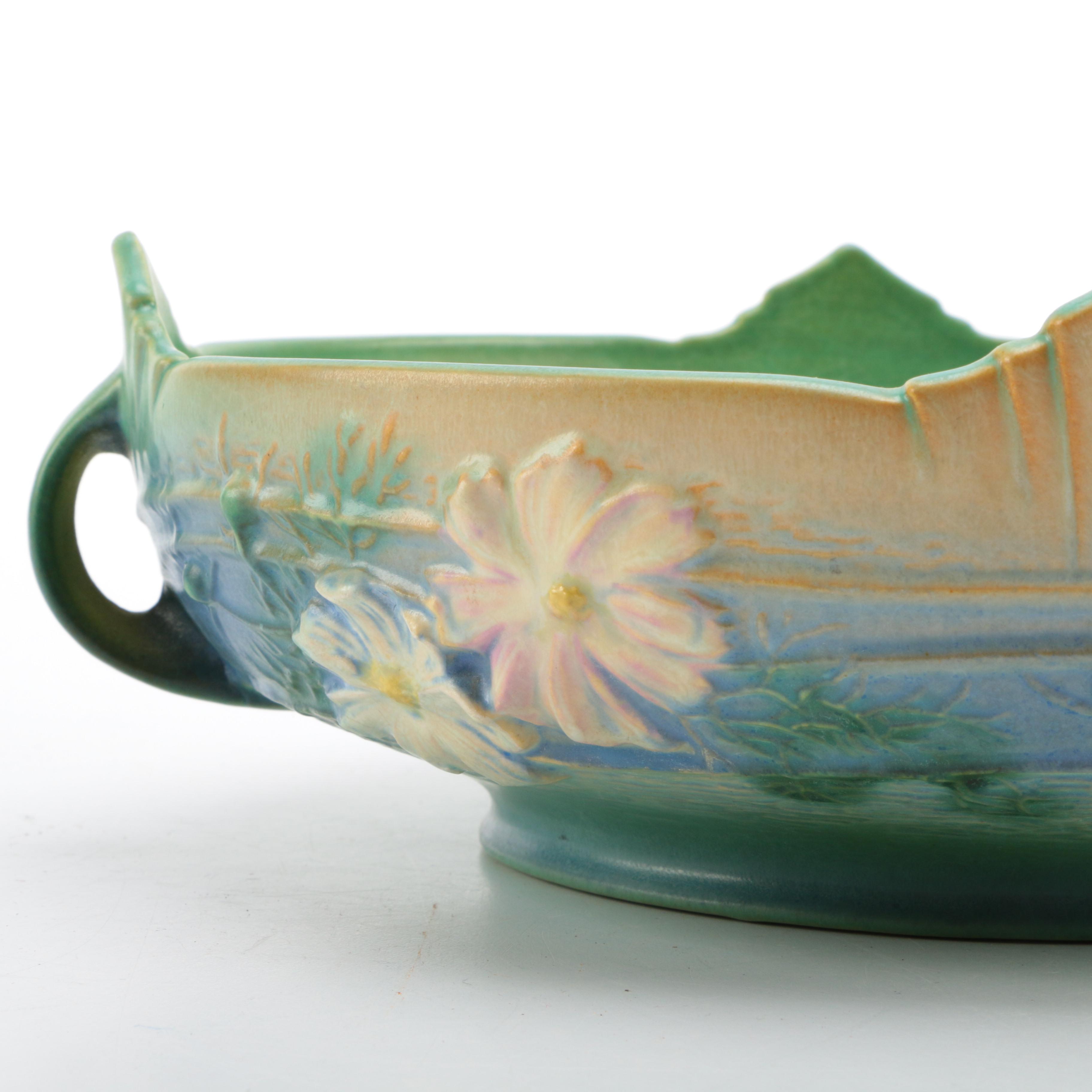 1940s Roseville Pottery "Cosmos" Console Bowl